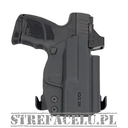 Kabura zewnętrzna lewa do pistoletu H&K CC9, LH OWB kydex, kolor: czarny