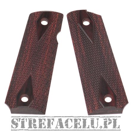 Okładziny drewniane do BUL 1911 FS - Checkered Diamond Red #GRP/1911-1