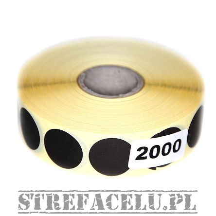Zaklejki do przestrzelin fi20mm czarna - 2tys. szt.
