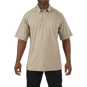 Men's Polo, Manufacturer : 5.11, Model : Rapid Performance Short Sleeve Polo, Color : Silver Tan