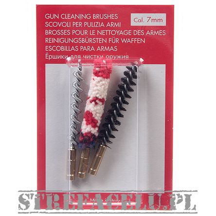 Szczoteczki (3szt.) karabinowe kal. 7mm spirala stal, nylon, bawełna - SC-87_7