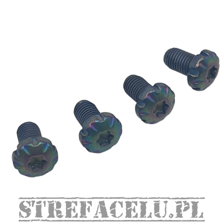 Śruby okładzin BUL 1911 kpl. 4 szt. - Grip Screw - Torx - Star - Rainbow #SCRW/1911-16