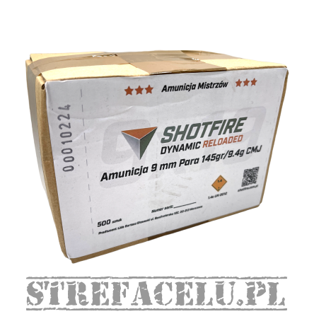Nabój kulowy CMJ 9,4G 145gr Shotfire Dynamic op. 500szt // 9 PARA