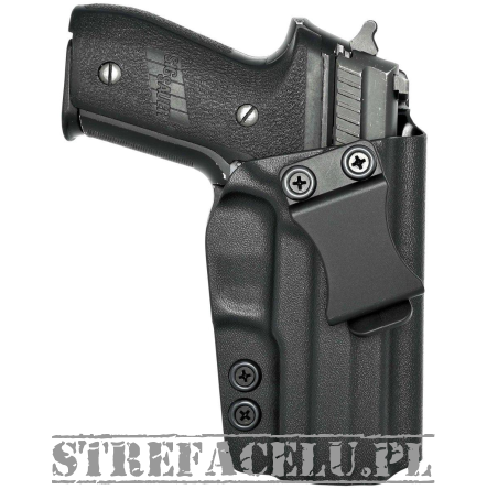 Kabura wewnętrzna prawa do pistoletu Sig Sauer P229 z szyną, RH IWB kydex, kolor: czarny