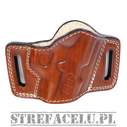 Kabura skórzana BUL Classic/Ultra Motyl Krótki S5 - Kajman - Brązowa