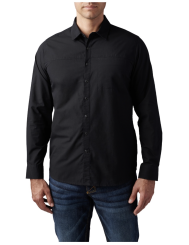 Men's Shirt, Manufacturer : 5.11, Model : Igor Solid Long Sleeve Shirt, Color : Black