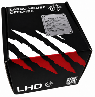 Amunicja Largo House Defense (LHD) FMJ 8g/124gr - (opak. 250 szt.) // 9x19